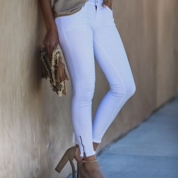 NWT Kancan Classic Zip White Skinny Jeans KC6051WT - Picture 1 of 8